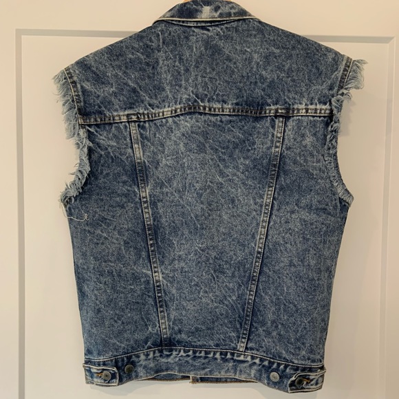 Vintage 80s 90s Levi’s Acid Wash Denim Vest - Picture 2 of 6